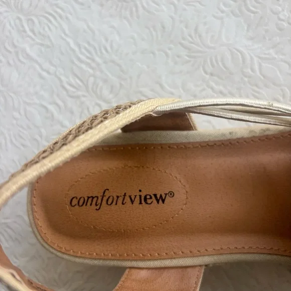 Comfortview Multicolor Braided Clea Espadrille Wedge Sandal, Size 10.5 Wide - Picture 15 of 16